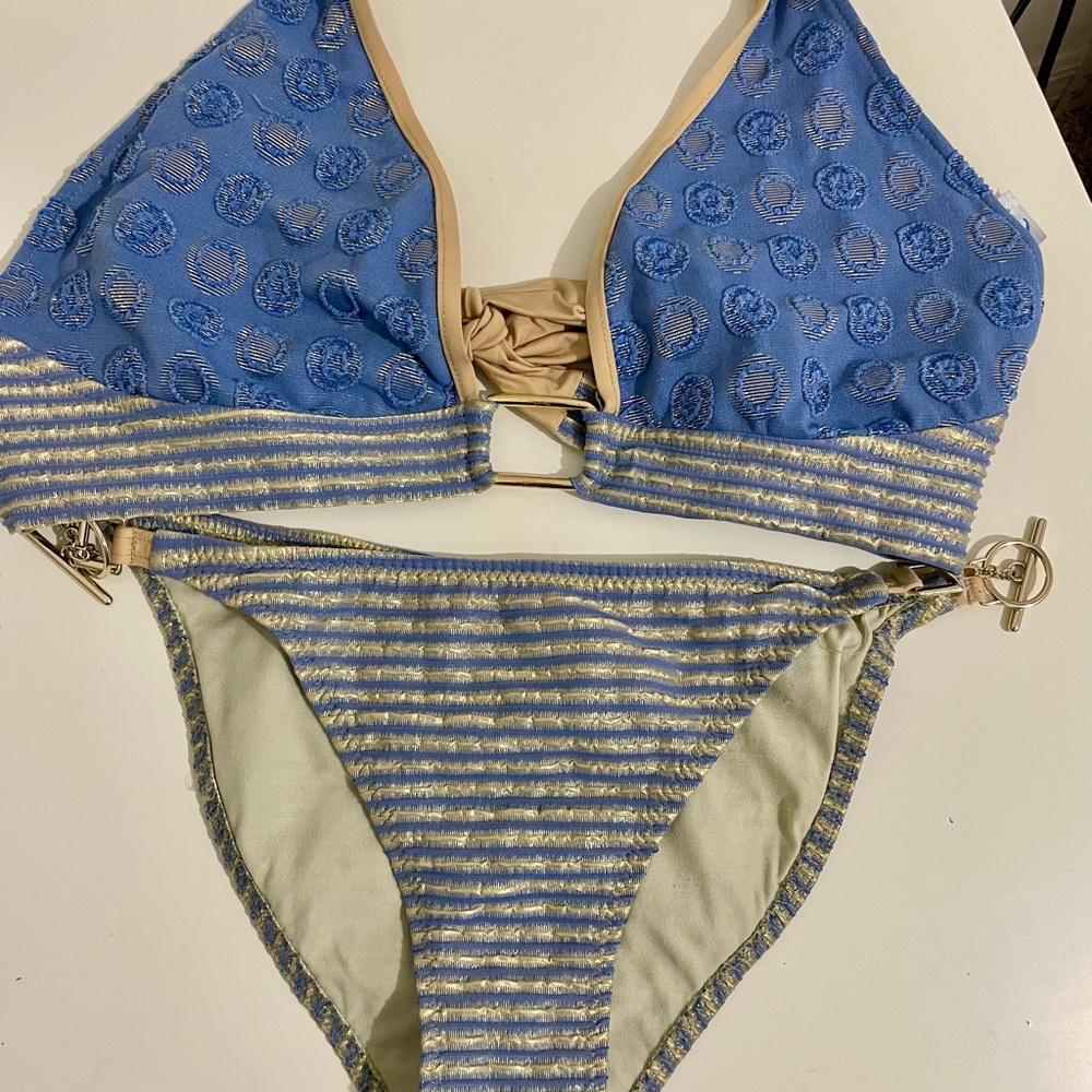 Blue and Gold Ritchie Bikini Set